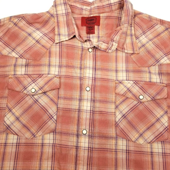 Western Pearl Snap Plaid Short Sleeve N31-0113P - Picture 2 of 6